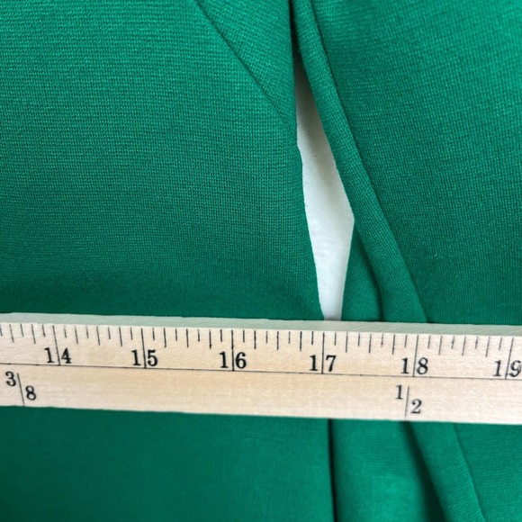 Eliza J gold button green ponte‎ A line dress size 8 - Picture 5 of 9
